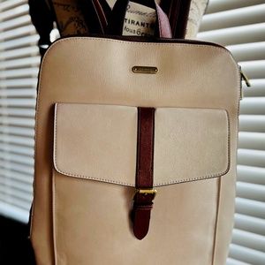 CLUCI Leather Laptop Backpack Stylish Travel Backpack Purse